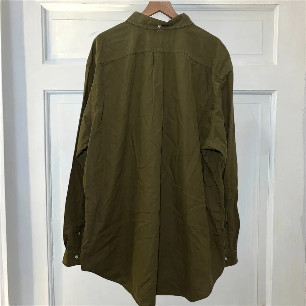 Ralph Lauren Olive Green Mens 3XLT Big & Tall Long Sleeve Button Down New $125